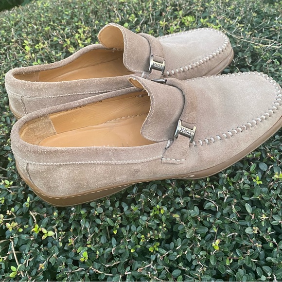 Bruno Magli Mens Tan Suede Slip-on Loafer Size 7.5 - Picture 4 of 9
